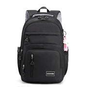 High-grade Solid Color Casual Backpack Multi-compartment
