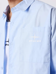 PxP Camicia doppia manica elegante 2633311 celeste