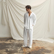 Set Lino Coordinato Camicia e Pantalone Uomo
