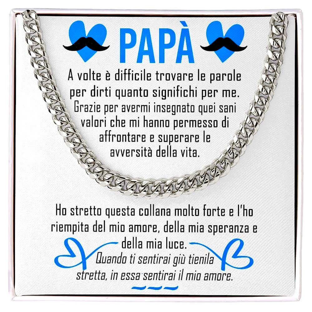 Collana da Uomo - Papà Grazie di Tutto.