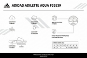 Adidas Ciabatta Piscina Mare Adilette Aqua F35539 Bianco Nero