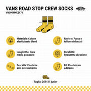 Vans Road Stop Crew VN000MNEZX71 Giallo Calze Junior