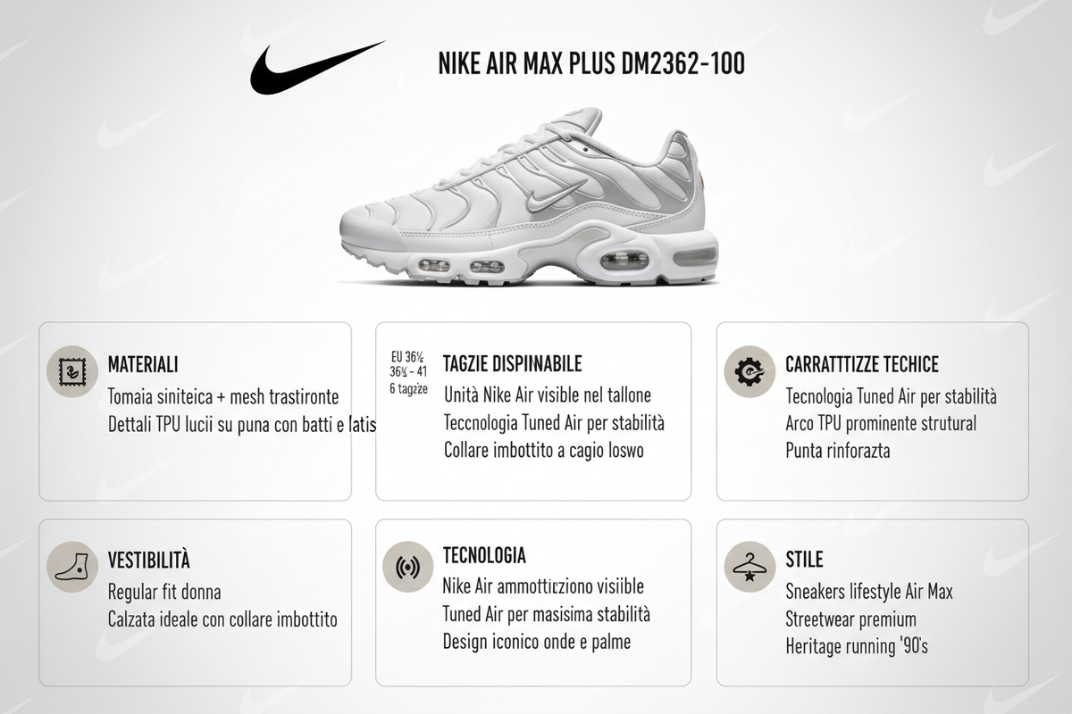 Nike Air Max Plus DM2362-100 Donna Bianco - Sneakers Lifestyle