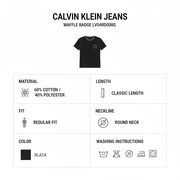 Calvin Klein Jeans T-shirt Waffle Badge LV04RD008G Nero Regular Fit
