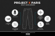 Project X Paris Jeans Baggy 2694451 Nero Uomo Denim Cotone
