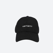 Carhartt Cappellino Script Canvas I028876 7 nero-bianco