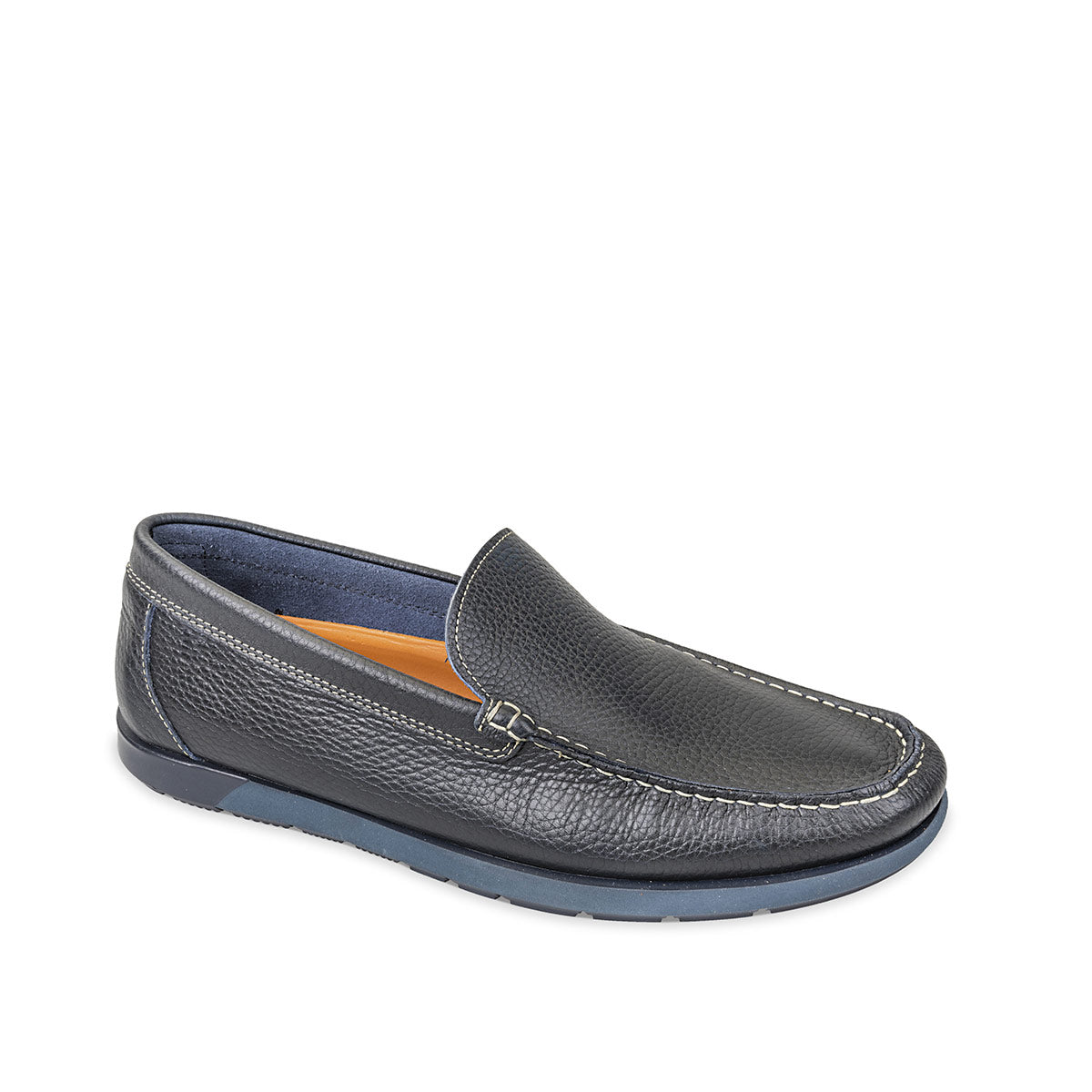 Mocassino Pelle Blu