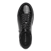 Sneaker nera lucida con zip