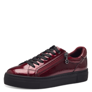 Sneaker rossa lucida con zip