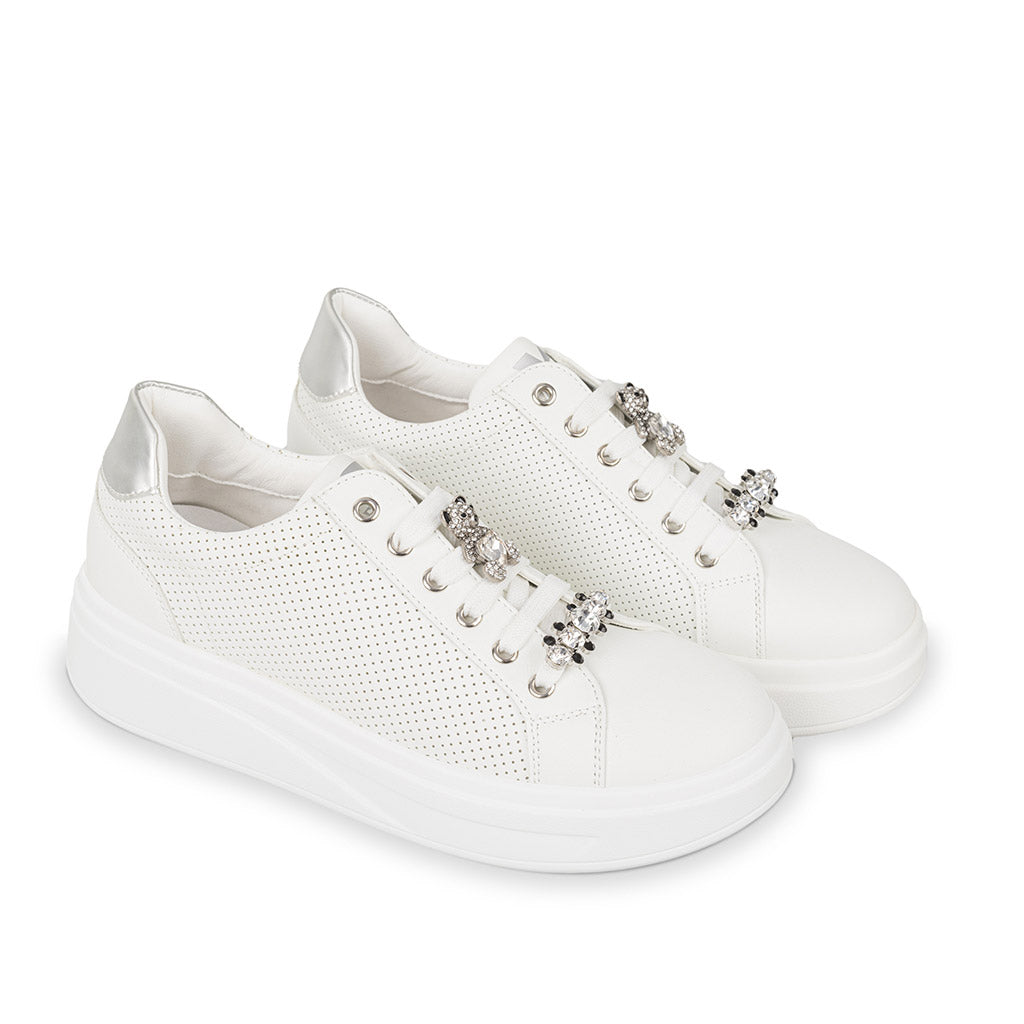 Valleverde Sneaker Bianca/Argento gioiello