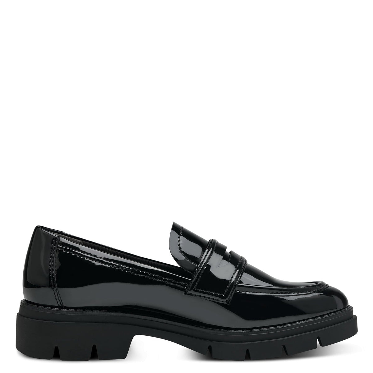Mocassino Vegano nero Lucido