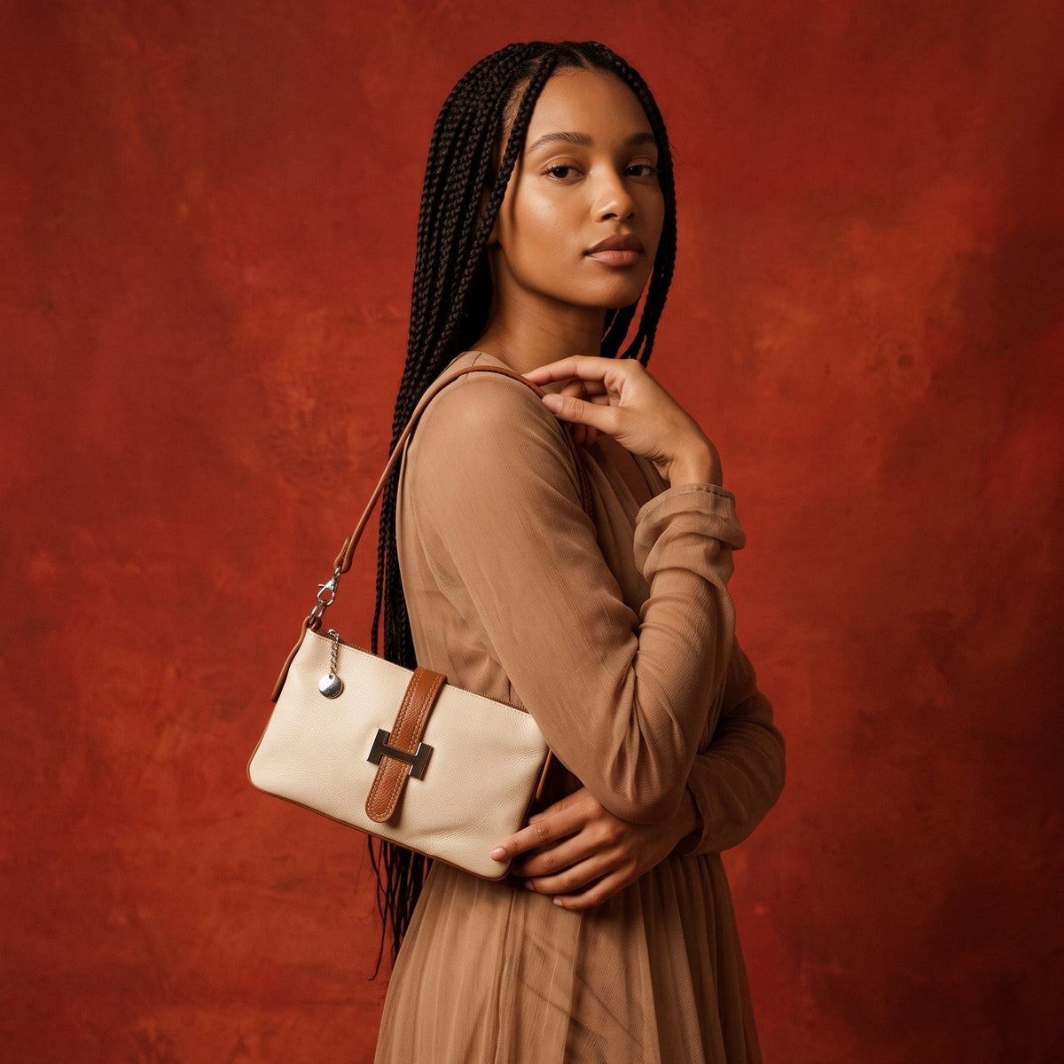 Matilde Borsa a Spalla in Vera Pelle