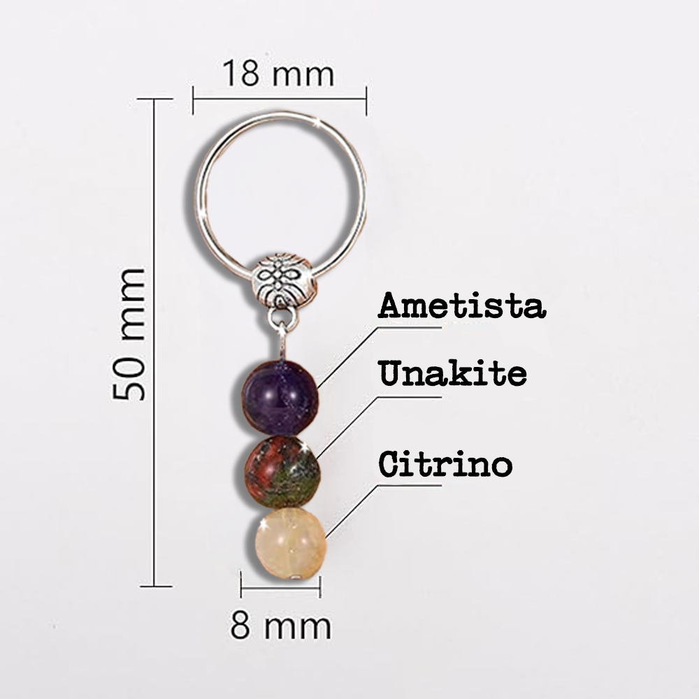 Portachiavi Con Cristalli Naturali Curativi - Segni Zodiacali - Scorpione