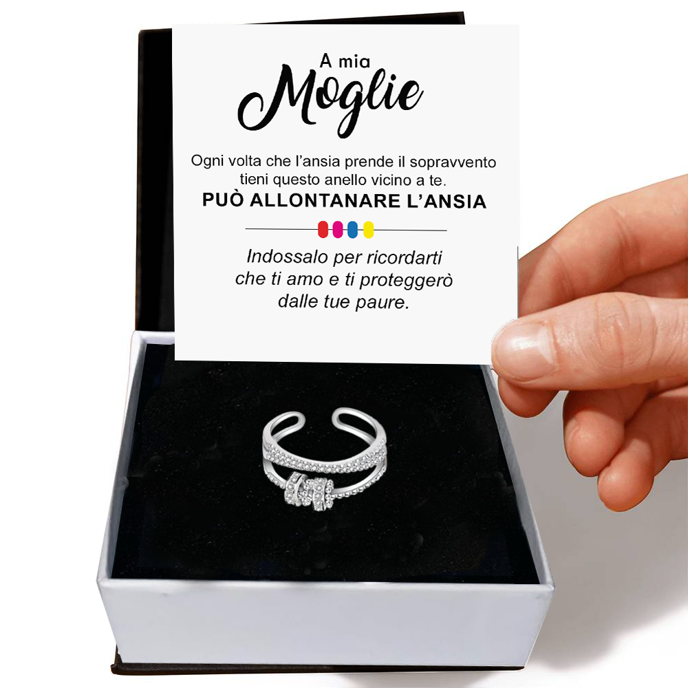 Anello da Donna in Argento Sterling 925 Per mia moglie - Ansia