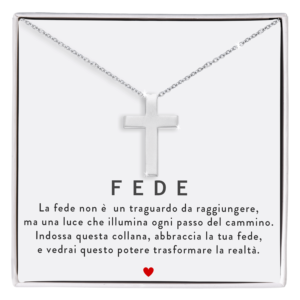 Collana Croce Uomo - Messaggio di FEDE
