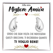 Orecchini a Goccia in Acciaio chirurgico - Alla Migliore Amica