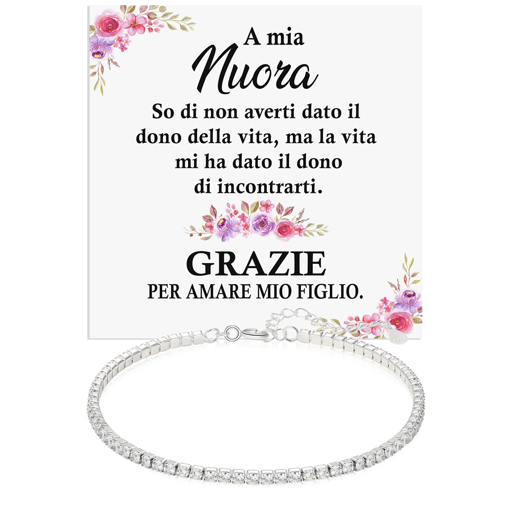 Bracciale Tennis Bianco - A mia Nuora