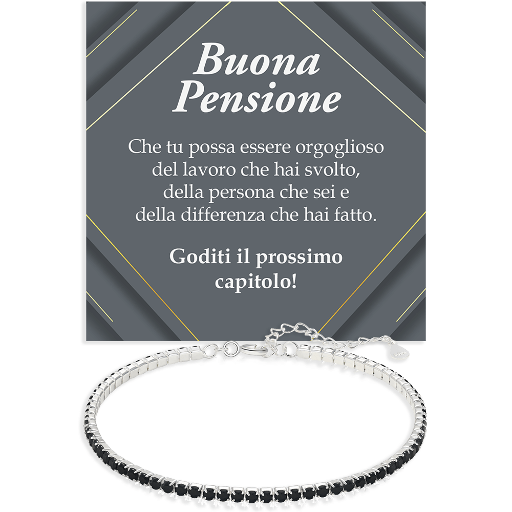 Bracciale Tennis Nero - Buona Pensione