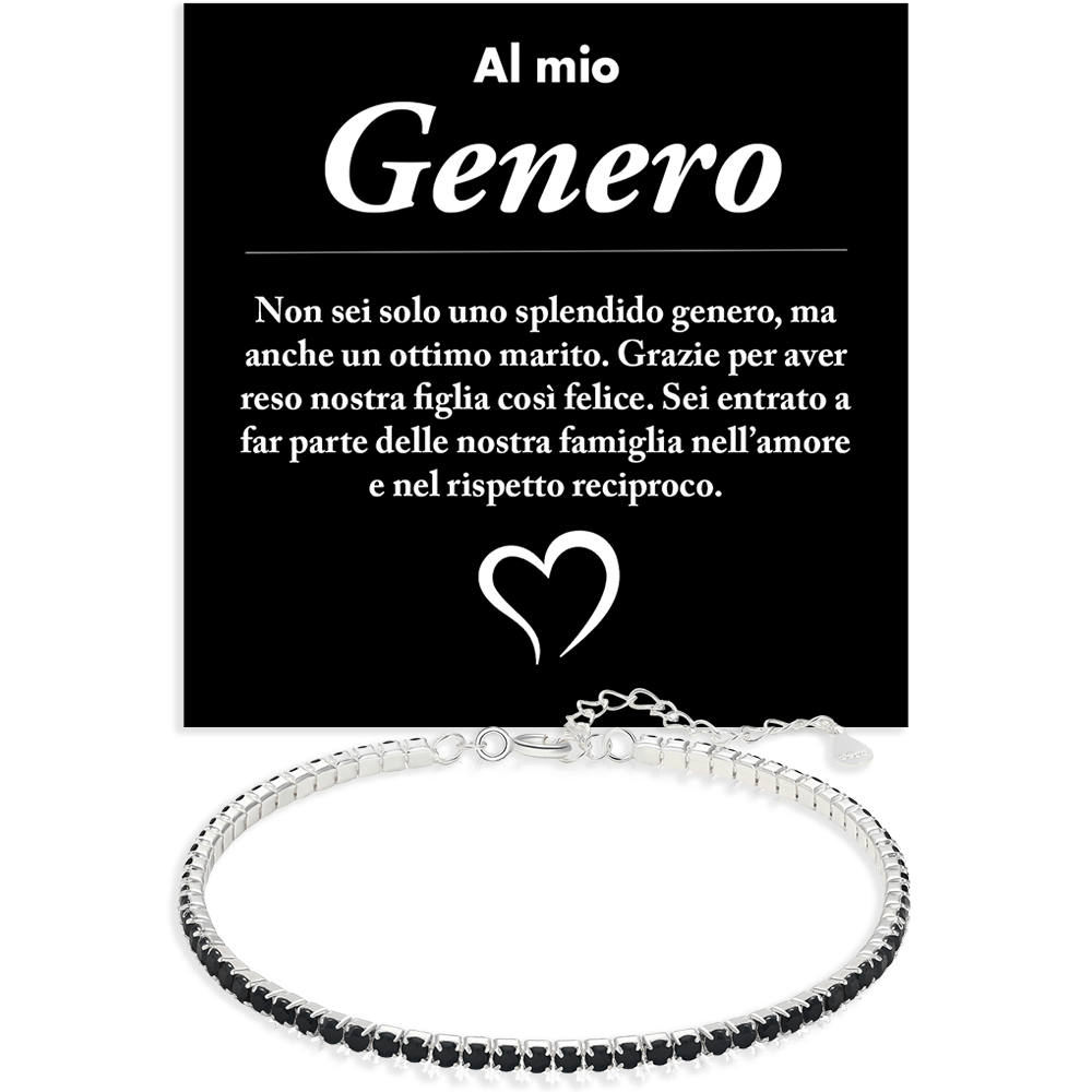 Bracciale Tennis Nero - Genero