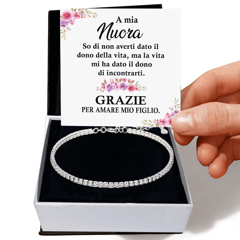 Bracciale Tennis Bianco - A mia Nuora