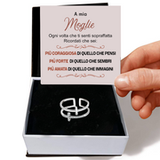 Anello da Donna in Argento Sterling 925 Per mia Moglie- Croce