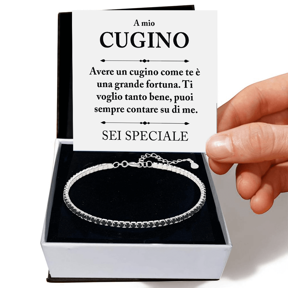 Bracciale Tennis Nero - Cugino