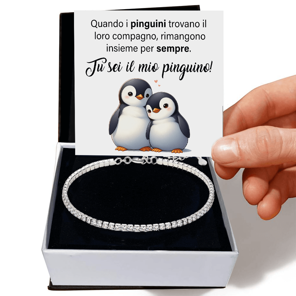 Bracciale Tennis Bianco - Pinguino