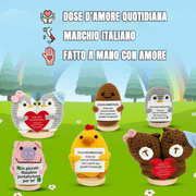 Peluche Crochet con Base in Legno  - Patata Fortunata