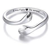 Anello da Donna in Argento Sterling 925 - A Mia Figlia