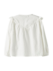 name it NMFTASHJA 13251619 Cloud Dancer Bianco - Camicia Elegante Bambina Cerimonia 2-8 Anni