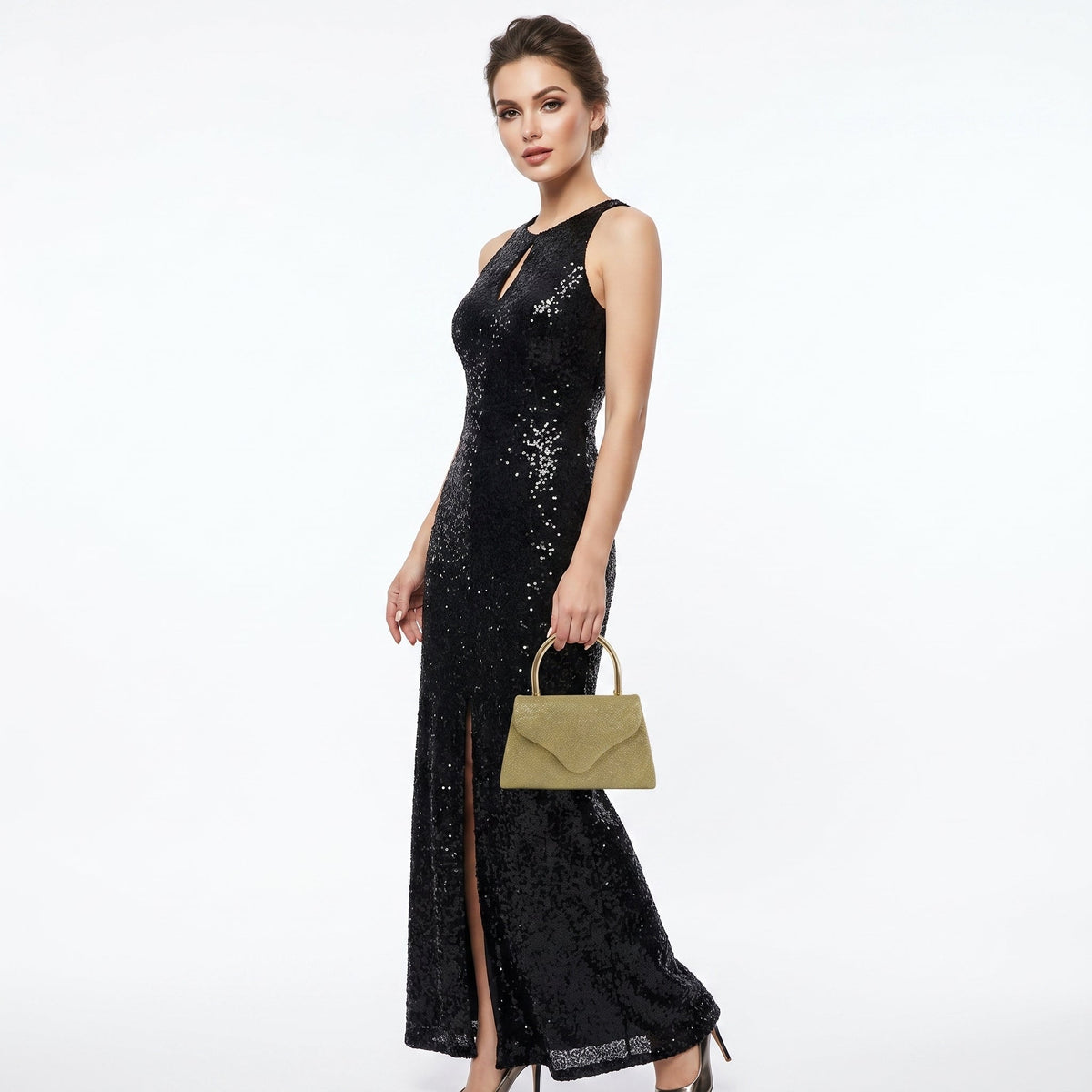 Ornella Pochette da Sera Glitter Oro