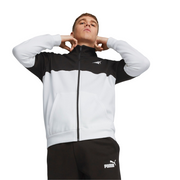 Puma tuta sportiva da uomo Power Colorblock 670038-01 nero-bianco