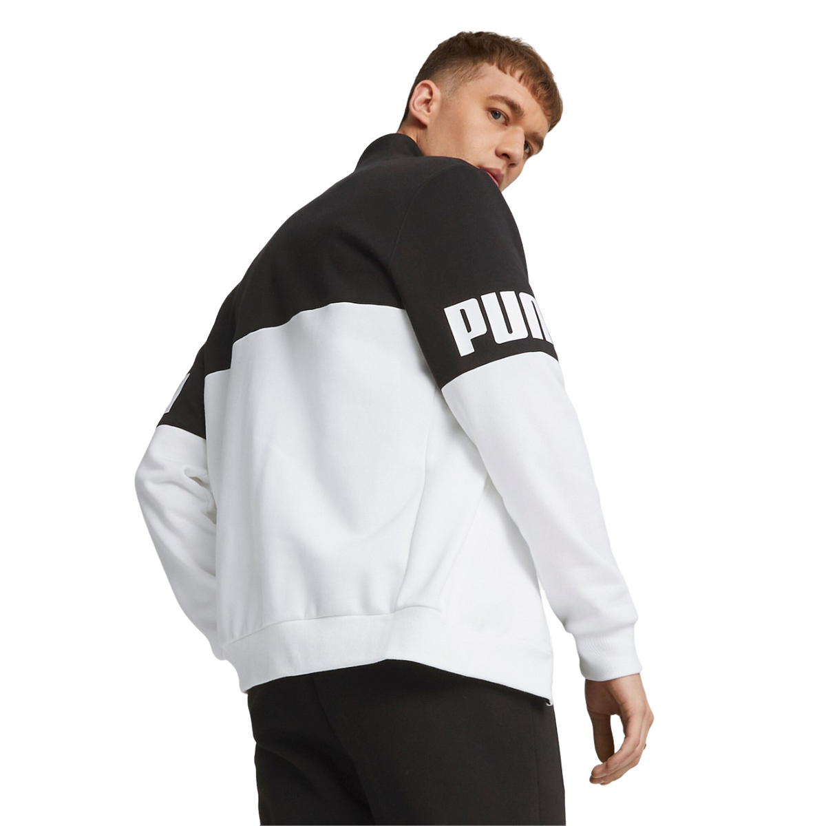 Puma tuta sportiva da uomo Power Colorblock 670038-01 nero-bianco
