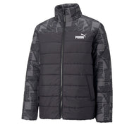 Puma Giacca da uomo trapuntata e stampa ESS Padded AOP Jacket 849347 01 nero