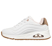 Skechers scarpa sneakers junior Uno Gen 1 Shimmer Wave 310286L/WHT bianca