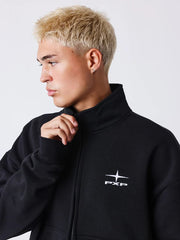 PXP Felpa uomo con zip e collo alto Essentials 2633209 BK nera