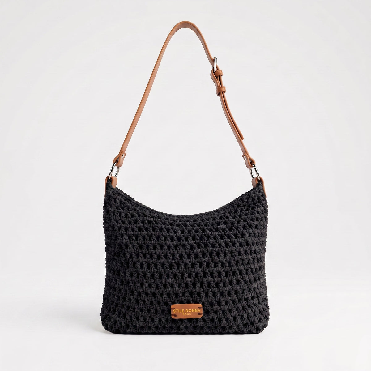 Nella Borsa Hobo Intrecciata in Corda di Cotone