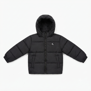 Calvin Klein piumino junior con cappuccio Puffer LVCKTJM02G BEH nero