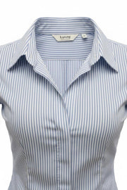 b.young camicia a righe donna Garance 20818868 celeste