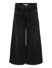 Only KOGCOMET Wide Leg Fit Jeans 15264770 – Jeans Ragazza Nero Gamba Larga 6-14 Anni