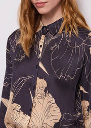Gaudì Camicia da donna in raso floreale 621BD45008